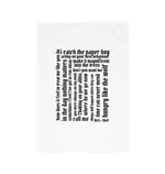 White Lyrical Tea Towel