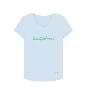 Sky Blue Printed T-shirt