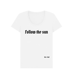 White Follow The Sun Scoop Neck Tee