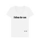 White Follow The Sun Scoop Neck Tee