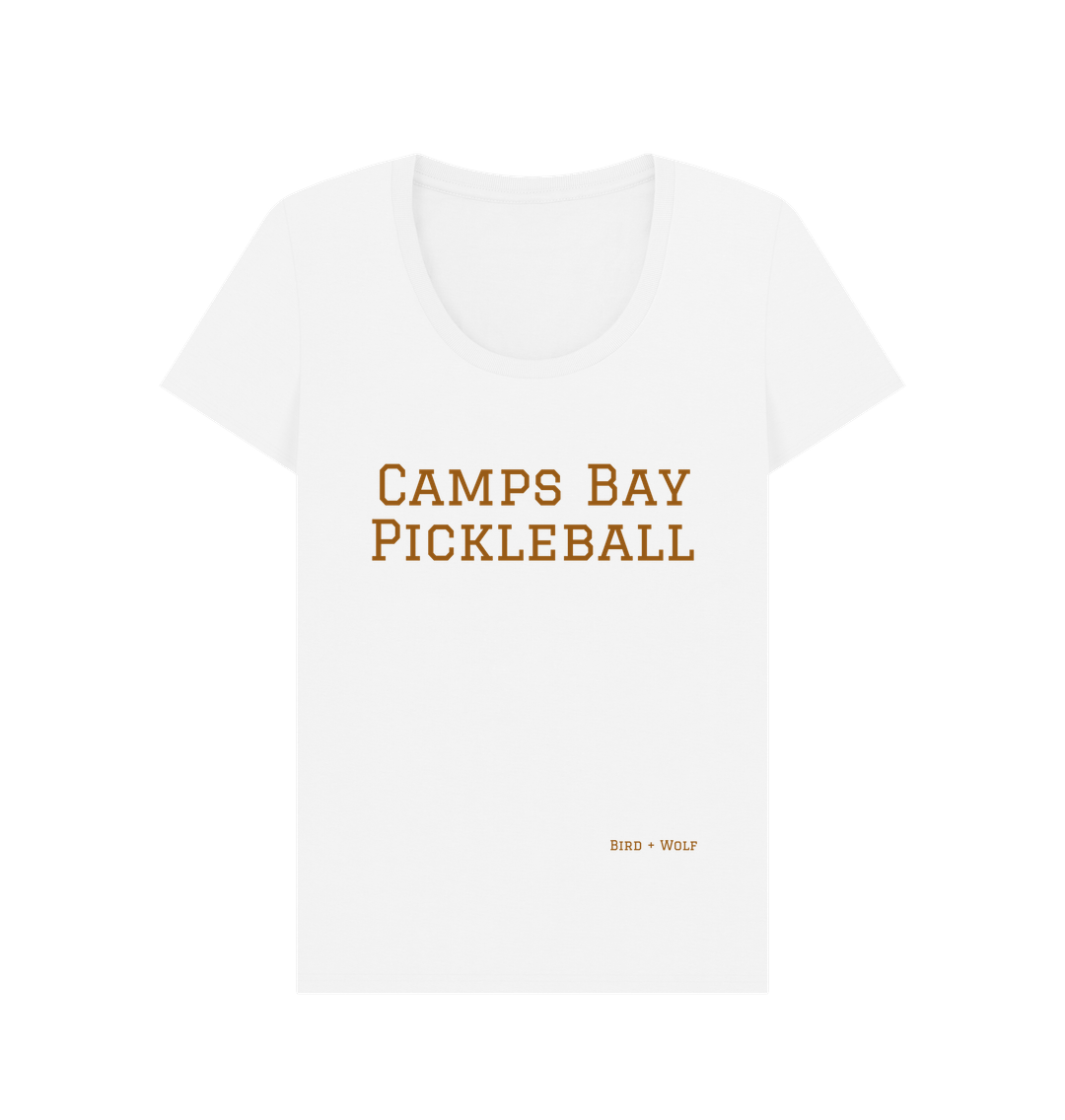 White Camps Bay Pickleball Scoop Neck Tee