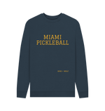 Navy Blue Printed Sweater Front