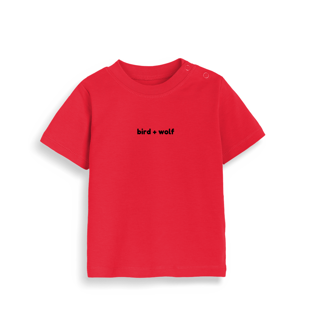 Red Bird + Wolf Baby Tee