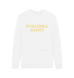 White Pickleball Addict Cosy Sweatshirt