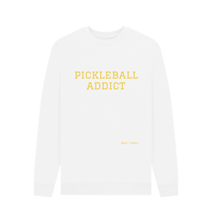 White Pickleball Addict Cosy Sweatshirt