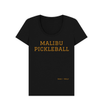 Black Malibu Pickleball Scoop Neck Tee