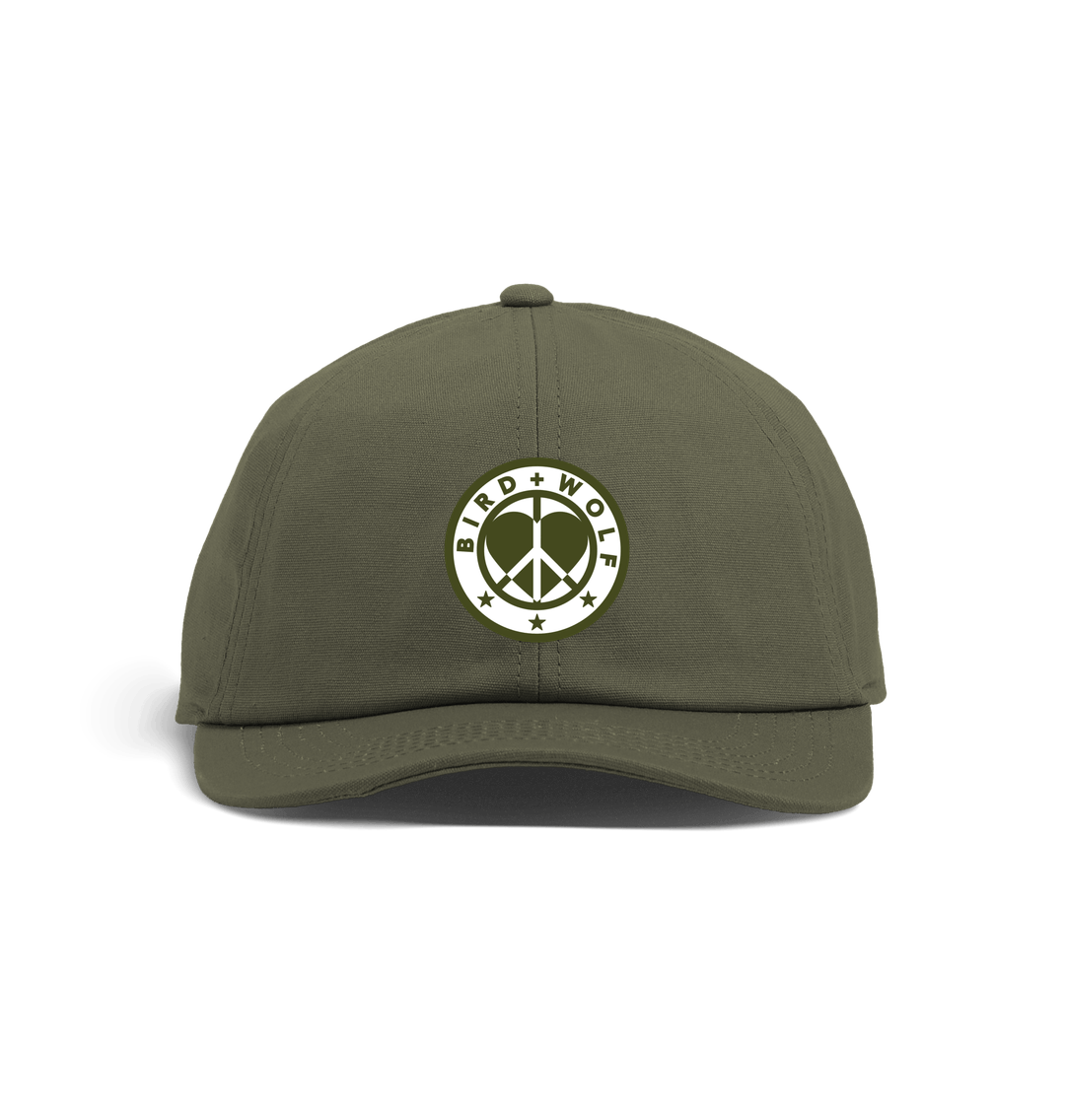 Olive Green Bird + Wolf Khaki Baseball Cap