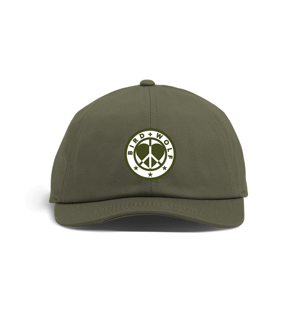 Olive Green Bird + Wolf Khaki Baseball Cap