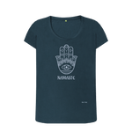 Denim Blue Printed T-shirt Front