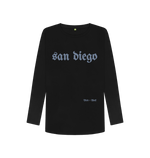 Black Printed Long Sleeve T Shirt Front