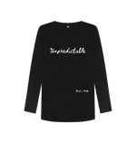 Black Printed Long Sleeve T Shirt Front