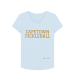 Sky Blue Capetown Pickleball V Neck Tee