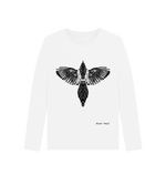 White Printed Long Sleeve T Shirt Front
