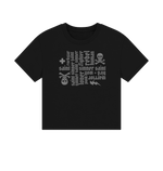 Black Printed T-shirt Front