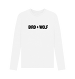 White Printed Long Sleeve T Shirt Front