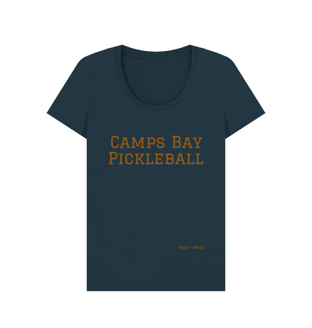 Denim Blue Camps Bay Pickleball Scoop Neck Tee