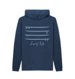 Navy Printed Hoody Back