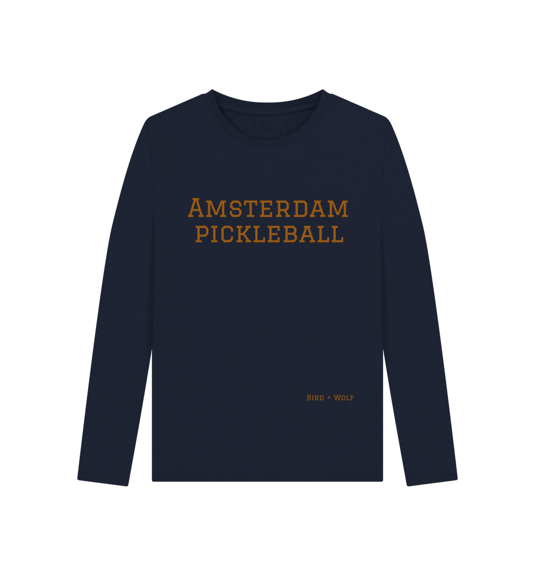 Navy Blue Amsterdam Pickleball Long Sleeve Tee