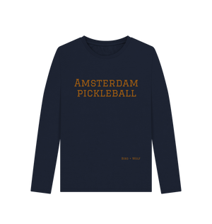 Navy Blue Amsterdam Pickleball Long Sleeve Tee