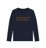 Navy Blue Printed Long Sleeve T Shirt Front