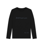Black Printed Long Sleeve T Shirt Front