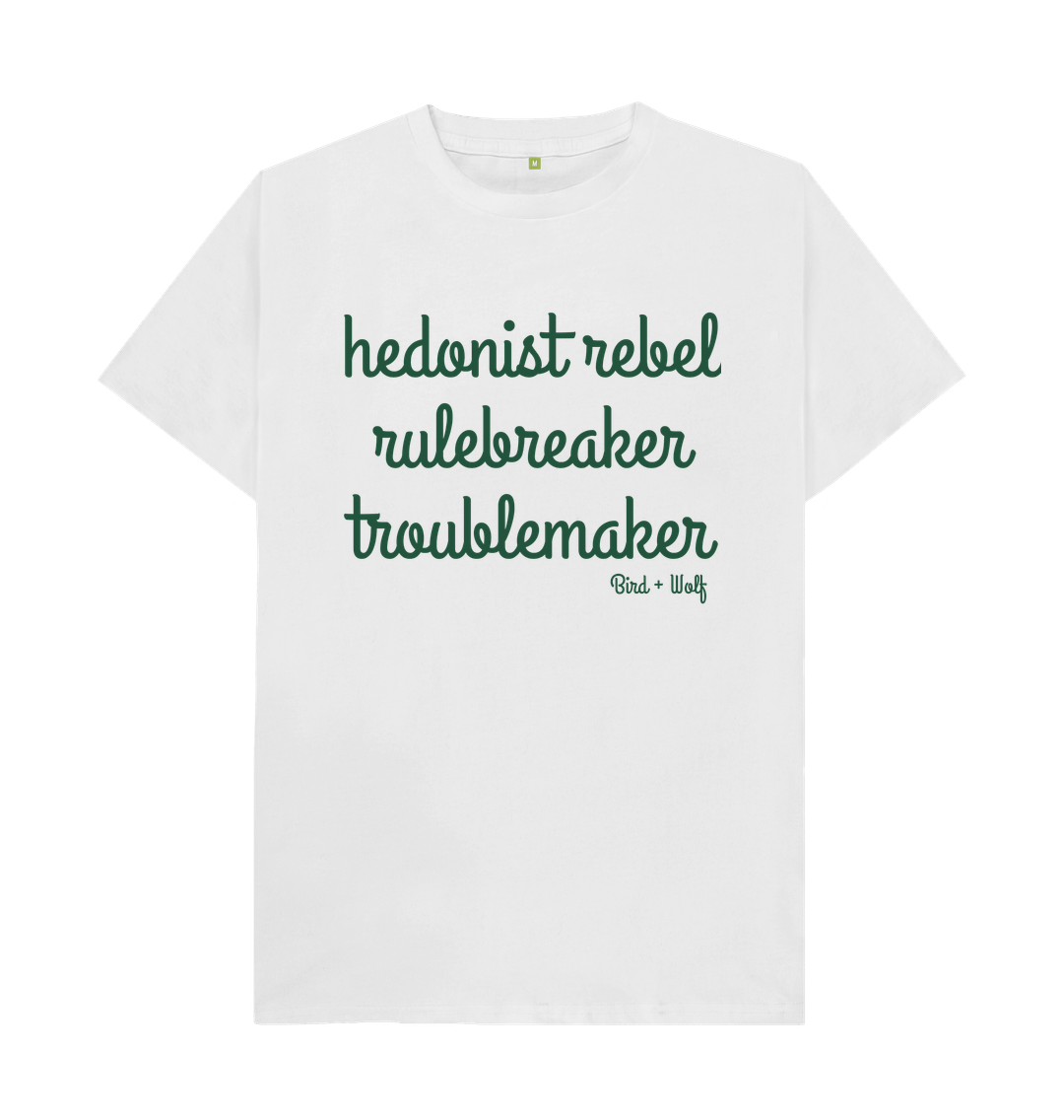 White Hedonist Rebel Classic Tee