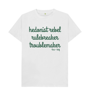 White Hedonist Rebel Classic Tee