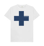 White Blue Cross\/Bird + Wolf Classic Tee