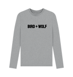 Athletic Grey Bird + Wolf Long Sleeve Tee (Mens Sizes)