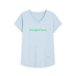 Sky Blue Printed T-shirt Front