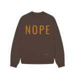 Chocolate Nope Oversized Sweatshirt