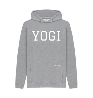 Light Heather YOGI Chunky Hoodie (White Lettering)