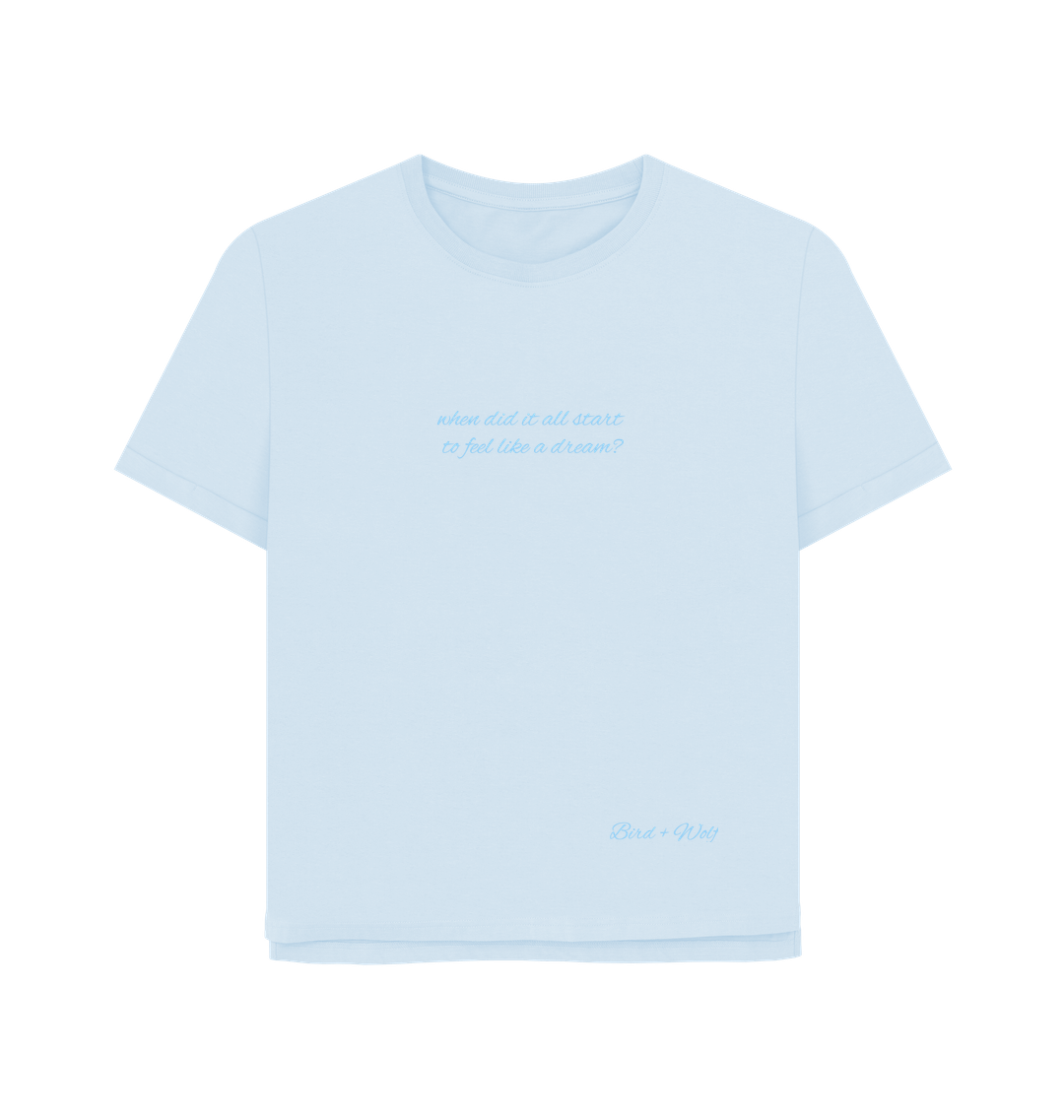Sky Blue Printed T-shirt Front