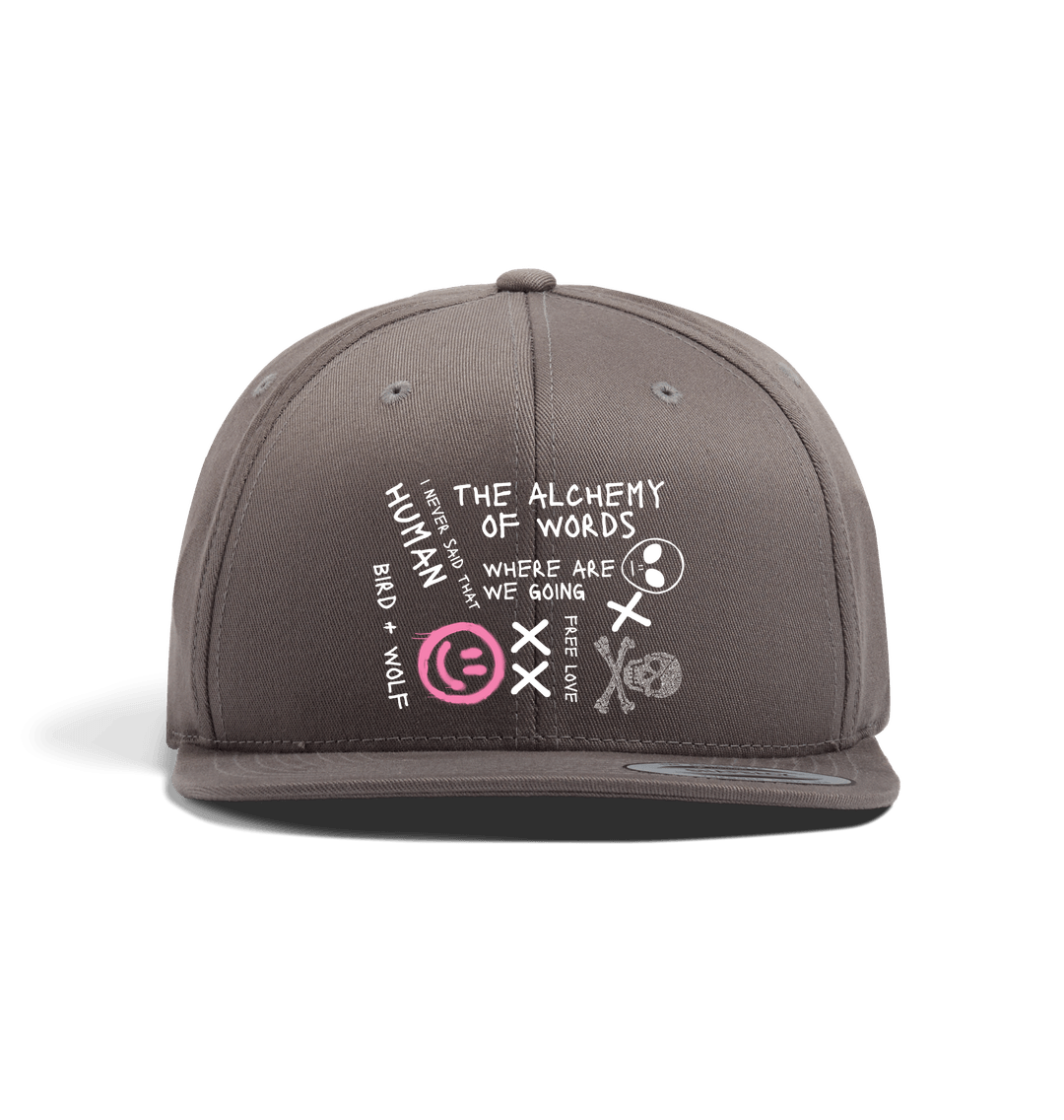 Dark Grey Alchemy of Words Snap Back Cap