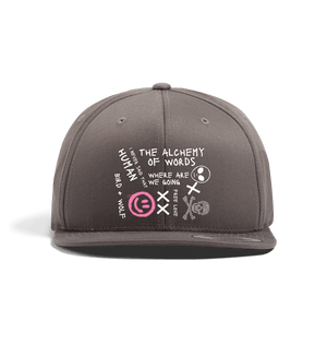 Dark Grey Alchemy of Words Snap Back Cap