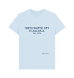 Sky Blue Freshwater Bay Pickleball Classic Tee (Navy Lettering).