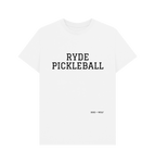 White Ryde Pickleball Classic Tee (Black lettering)