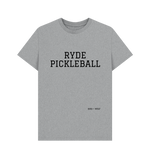 Athletic Grey Ryde Pickleball Classic Tee (Black lettering)