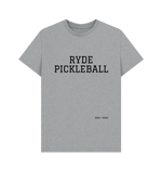 Athletic Grey Ryde Pickleball Classic Tee (Black lettering)