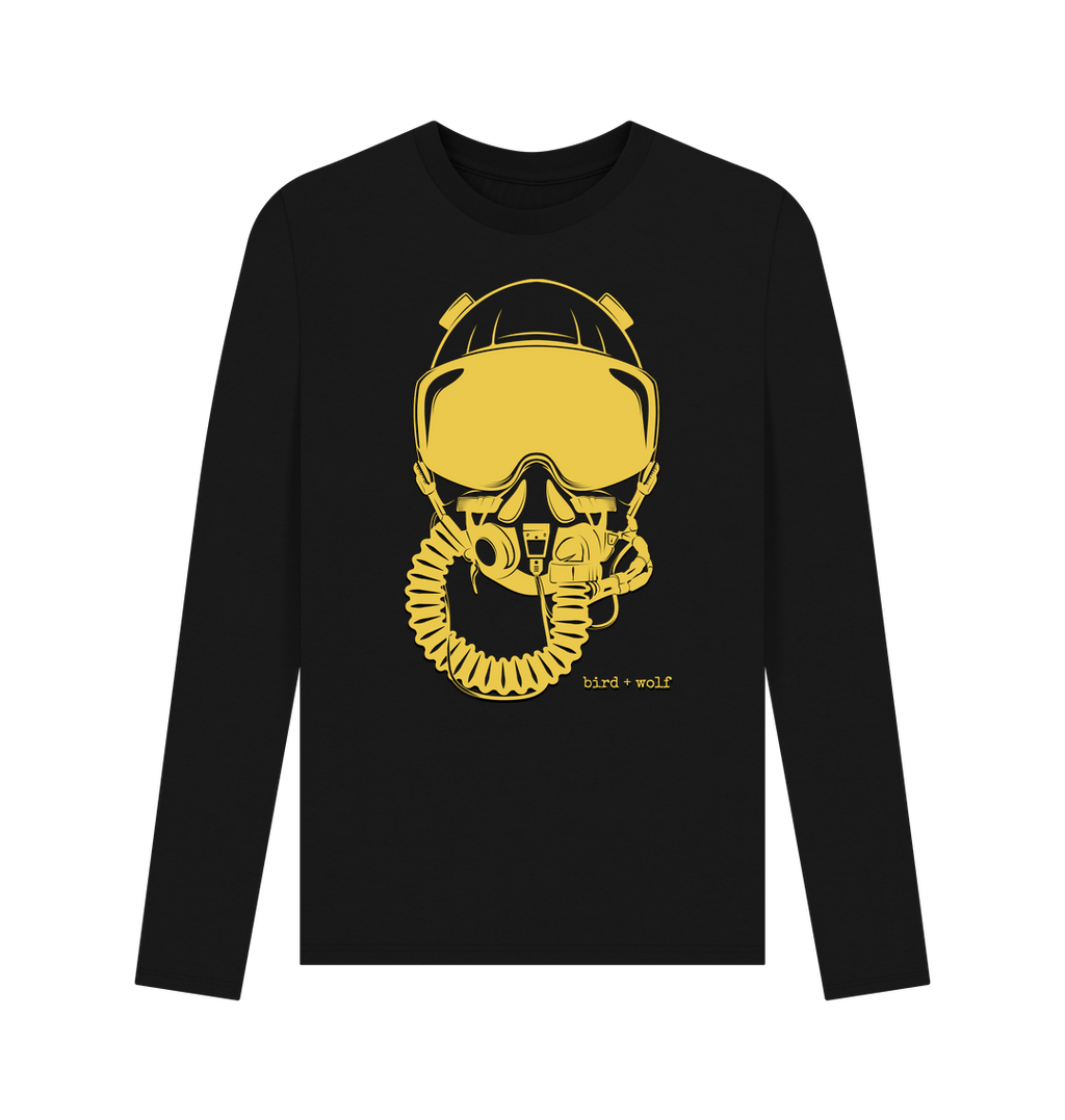 Black Helmet Long Sleeve Tee (Mens Sizes)