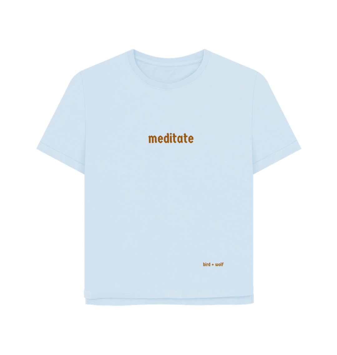 Sky Blue Printed T-shirt Front