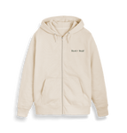 Natural Raw Bird + Wolf Full Zip Hoodie (Cream)