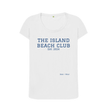 White The Island Beach Club Scoop Neck Tee