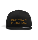 Black Capetown Pickleball Snap Back Cap