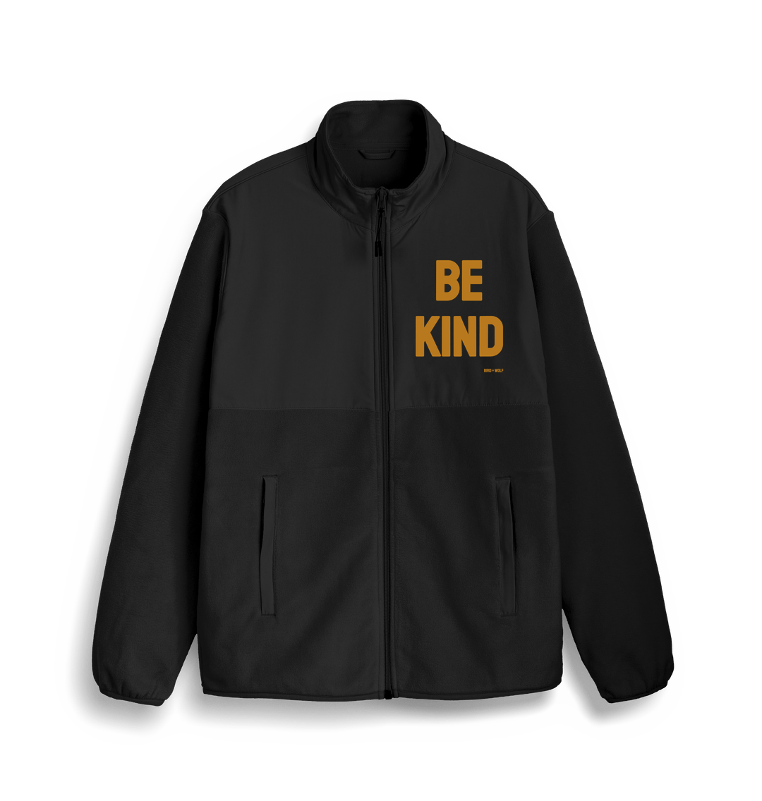 Black Be Kind Fleece Jacket