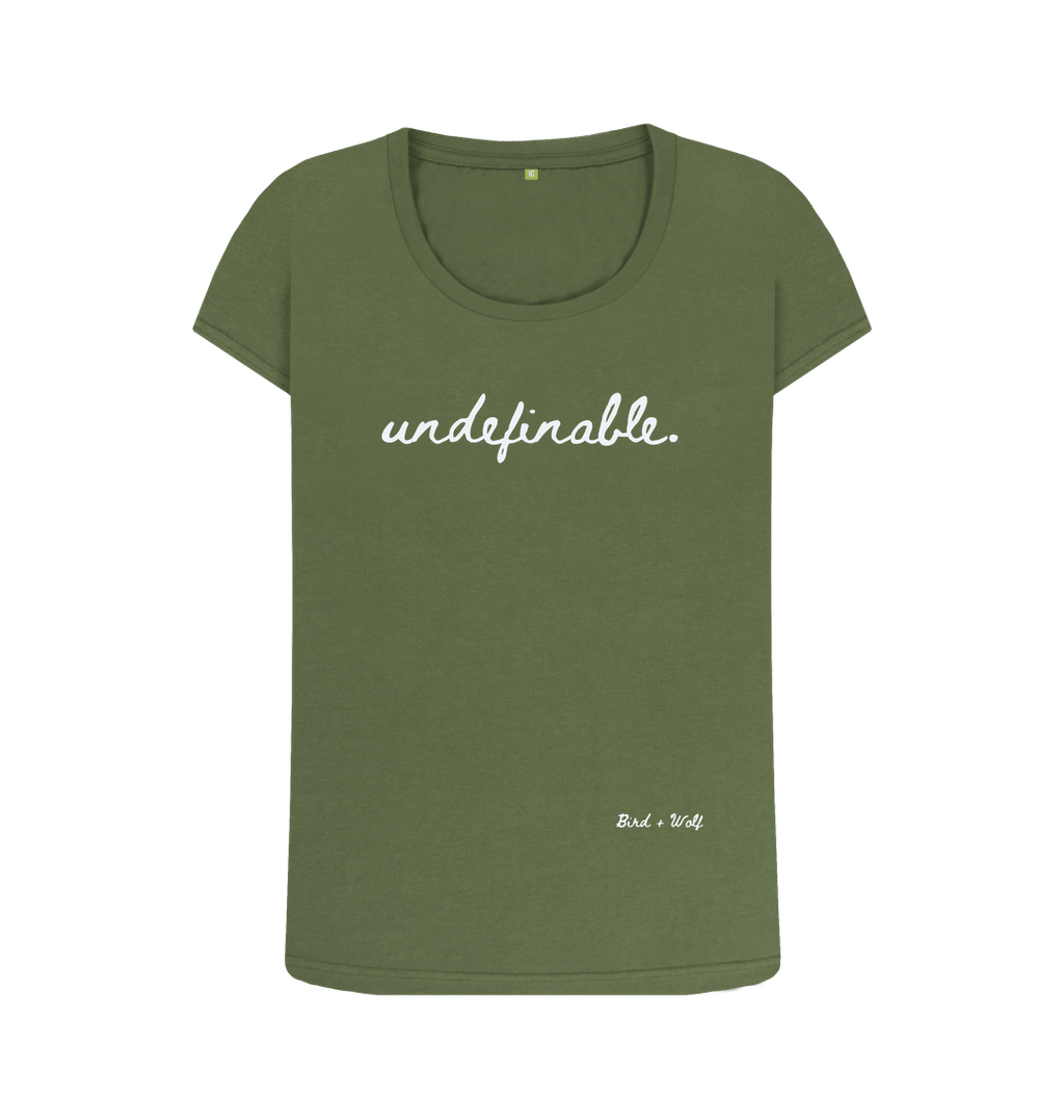 Khaki Undefinable Scoop Neck Tee