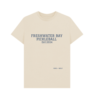 Oat Freshwater Bay Pickleball Classic Tee (Navy Lettering).