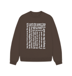 Chocolate Lyrical Oversized Sweatshirt