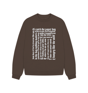 Chocolate Lyrical Oversized Sweatshirt