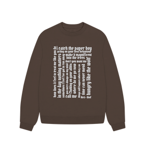 Chocolate Lyrical Oversized Sweatshirt